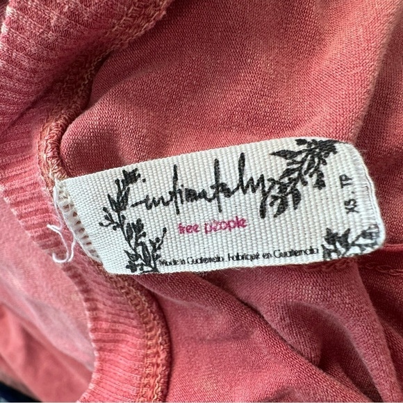 Intimately Free People Washed Tank Top Muscle Orange Pink XS Summer - Picture 4 of 8